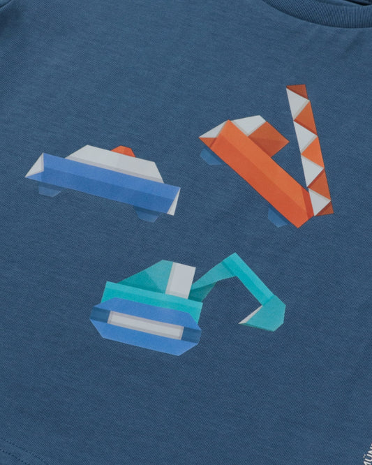 はたらく車柄キッズTシャツ(ORIGAMI WORK CAR) 商品写真2|RAMÜNE