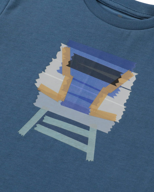 電車柄キッズTシャツ 金(TAPE TRAIN GOLD) 商品写真2|RAMÜNE
