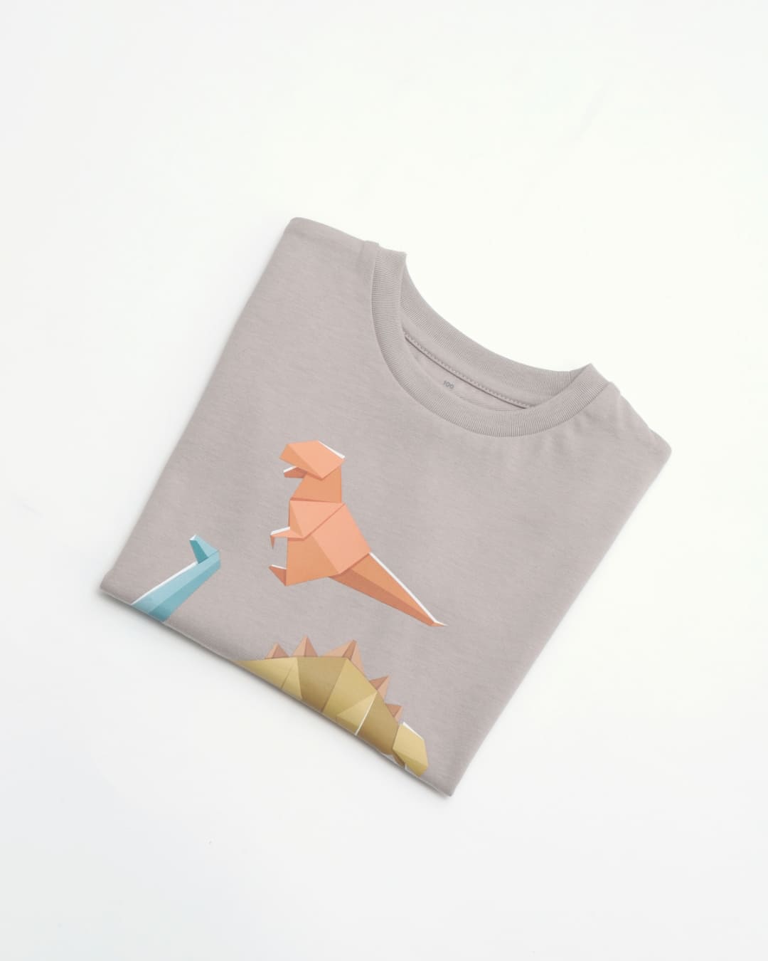 恐竜柄キッズTシャツ グレー(ORIGAMI DINOSAURS) 着用・スタイリングイメージ|RAMÜNE