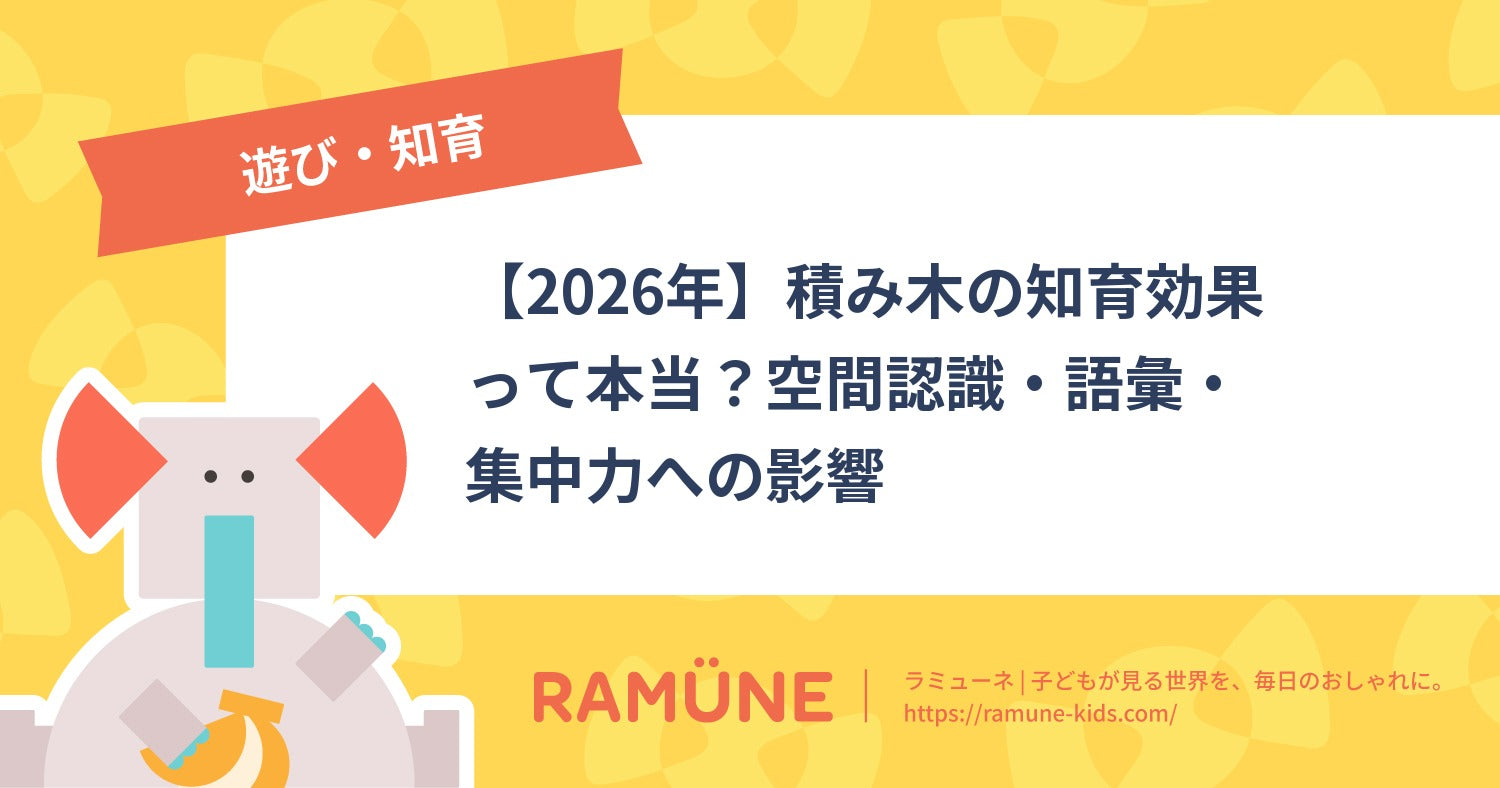 積み木の知育効果って本当？空間認識・語彙・集中力への影響【2026年