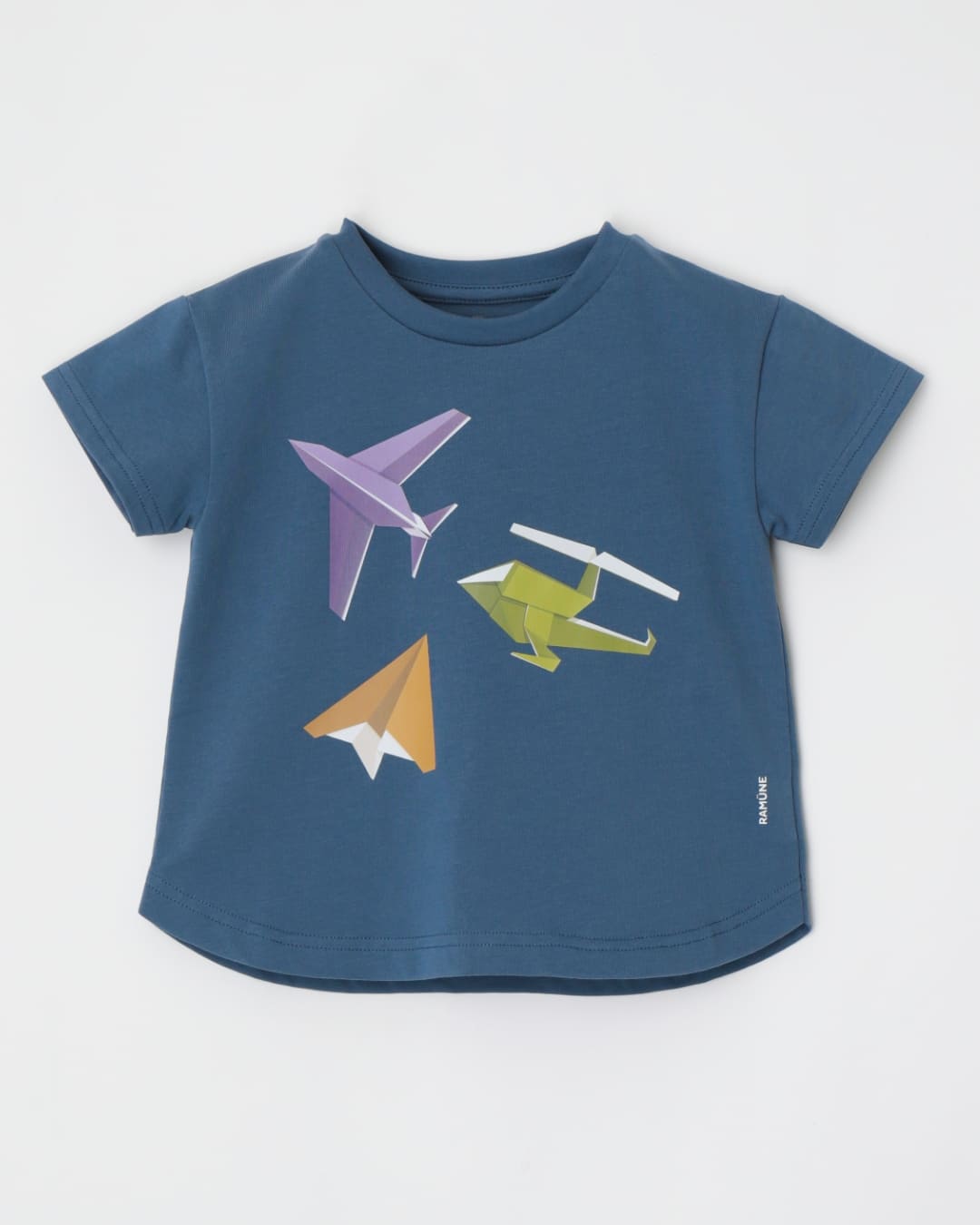 飛行機柄キッズTシャツ（ORIGAMI AIR） 商品写真1｜RAMÜNE