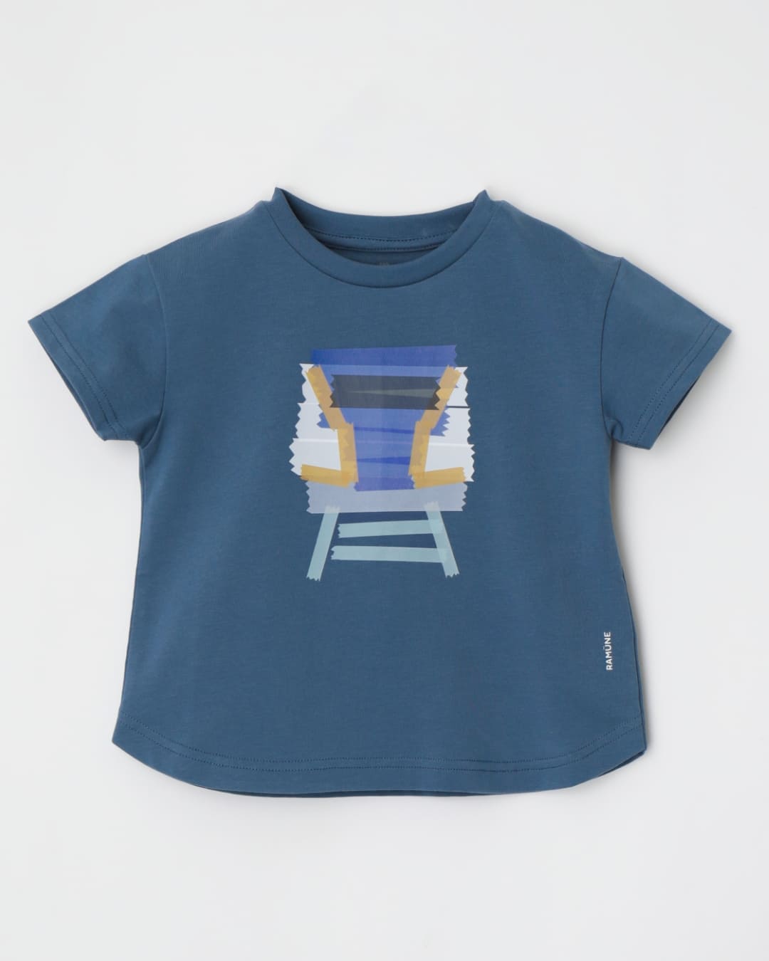 電車柄キッズTシャツ 金（TAPE TRAIN GOLD） 商品写真1｜RAMÜNE