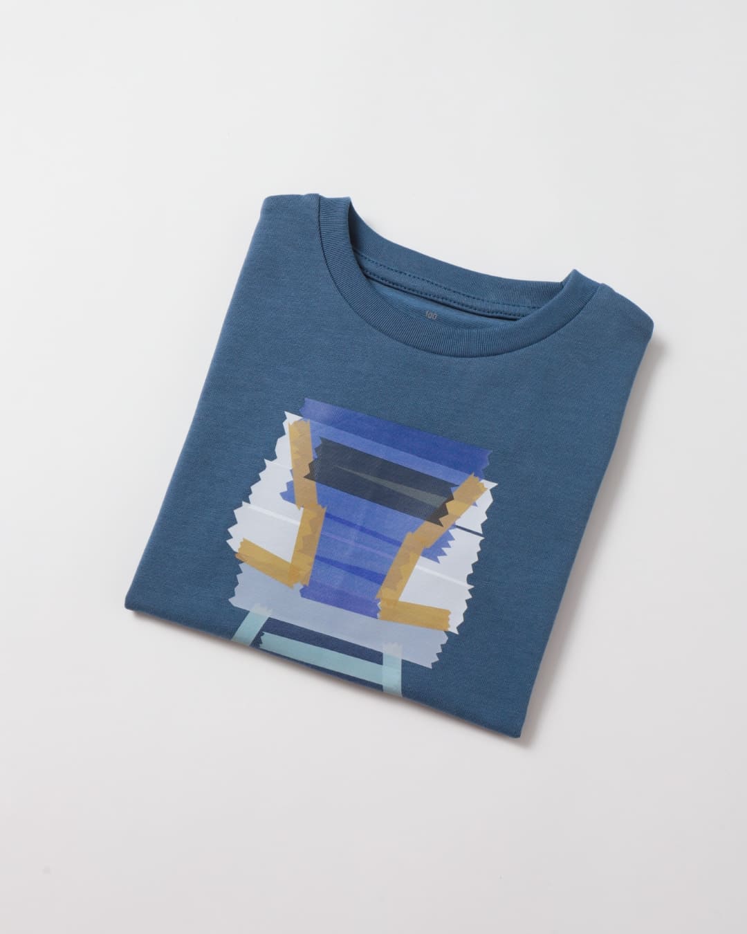 電車柄キッズTシャツ 金（TAPE TRAIN GOLD） 商品写真8｜RAMÜNE