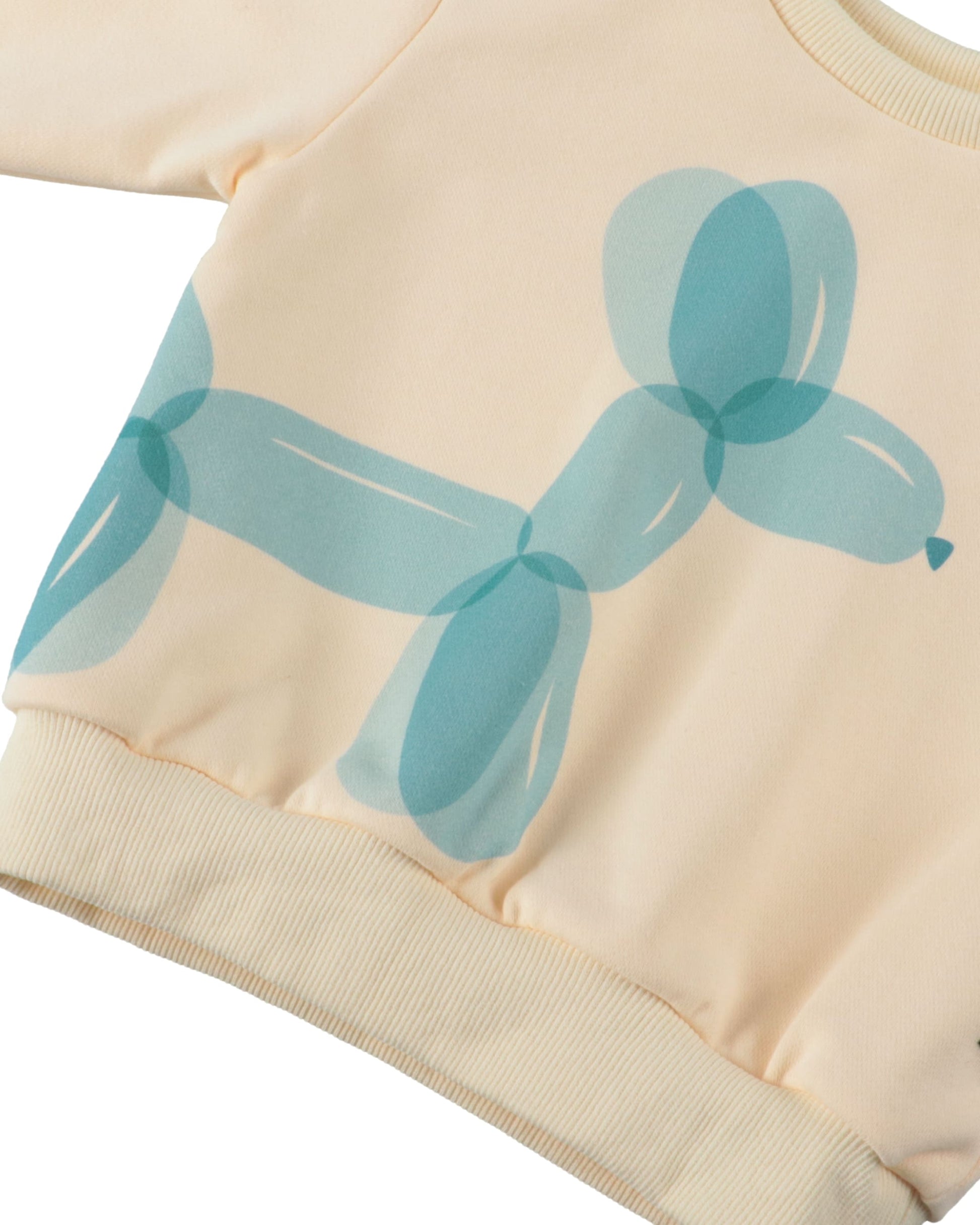 BALLOON ART [POODLE | CREAM] 背面｜RAMÜNE キッズTシャツ
