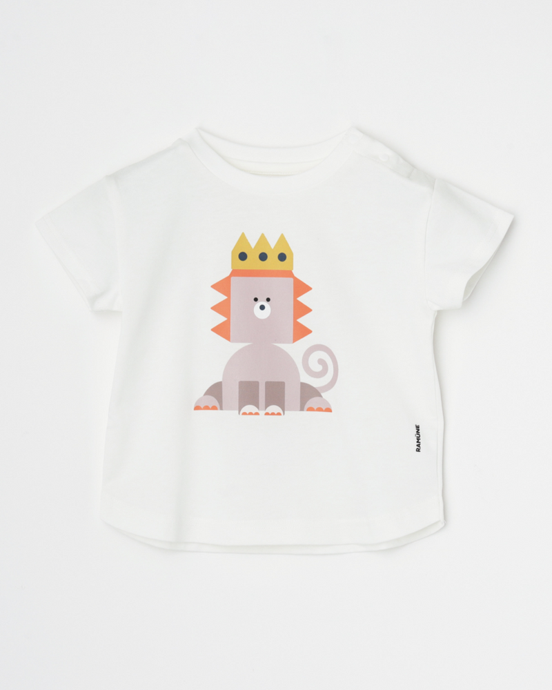ライオン柄キッズTシャツ（BLOCK ANIMALS LION）- RAMÜNE公式