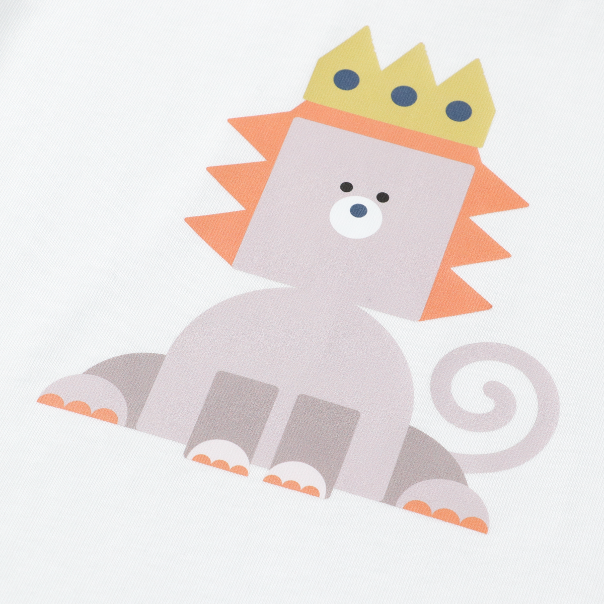 BLOCK ANIMALS [LION] プリント柄アップ｜RAMÜNE