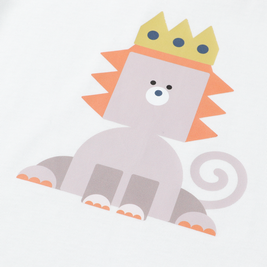 BLOCK ANIMALS [LION] プリント柄アップ｜RAMÜNE