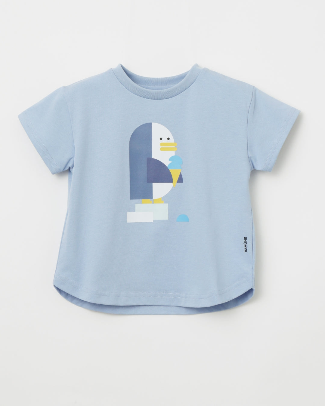 動物柄Tシャツ キッズ｜BLOCK ANIMALS [PENGUIN]｜80〜110cm 国産 RAMÜNE
