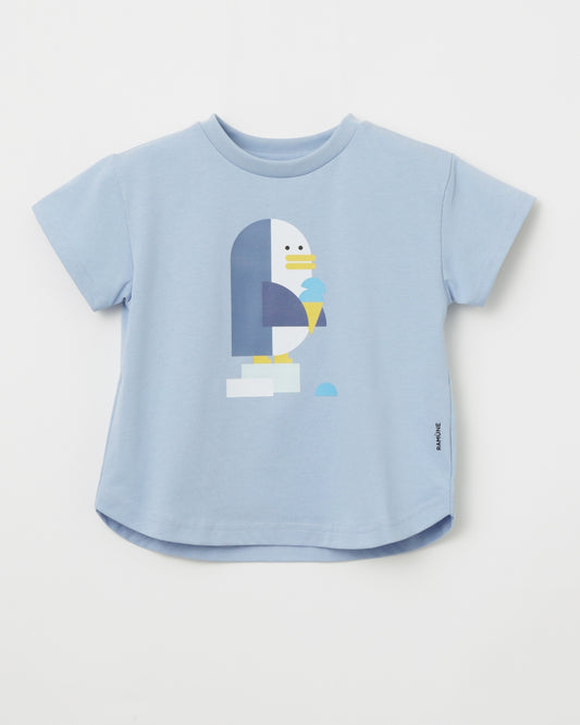 ペンギン ブロック柄 半袖Tシャツ 男の子｜RAMÜNE BLOCK ANIMALS PENGUIN