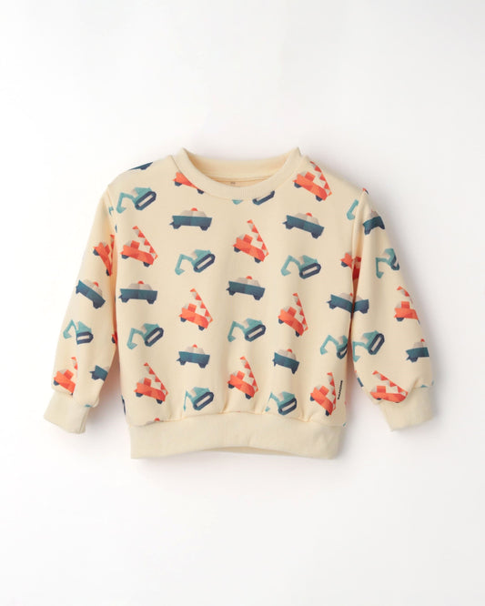 はたらく車 折り紙デザイン 半袖Tシャツ 男の子｜RAMÜNE ORIGAMI WORK CAR