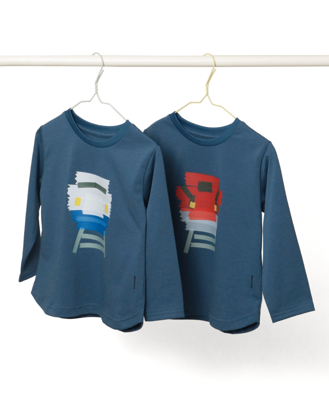 電車柄キッズTシャツ 赤（TAPE TRAIN RED）- RAMÜNE公式