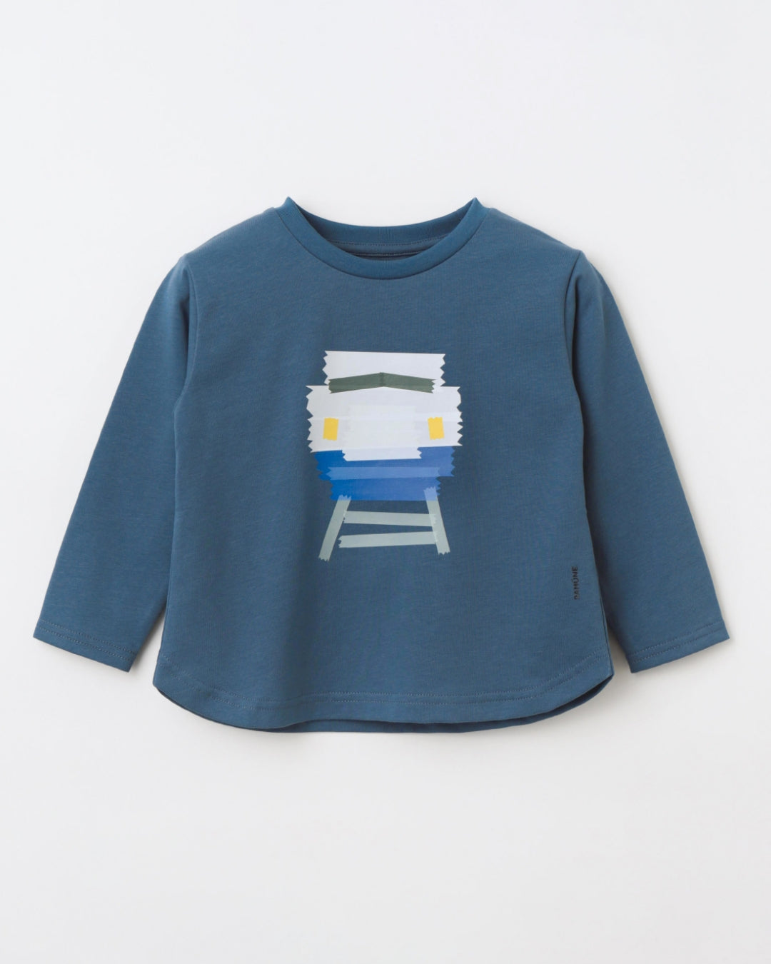 RAMÜNE TAPE TRAIN BLUE 電車Tシャツ 男の子 1〜6歳
